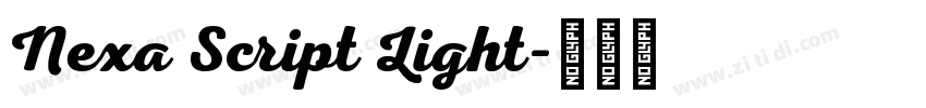 Nexa Script Light字体转换